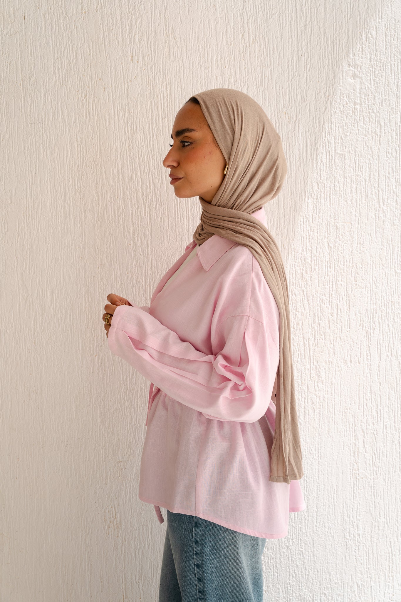 Slay You Girl Linen Top in Rose