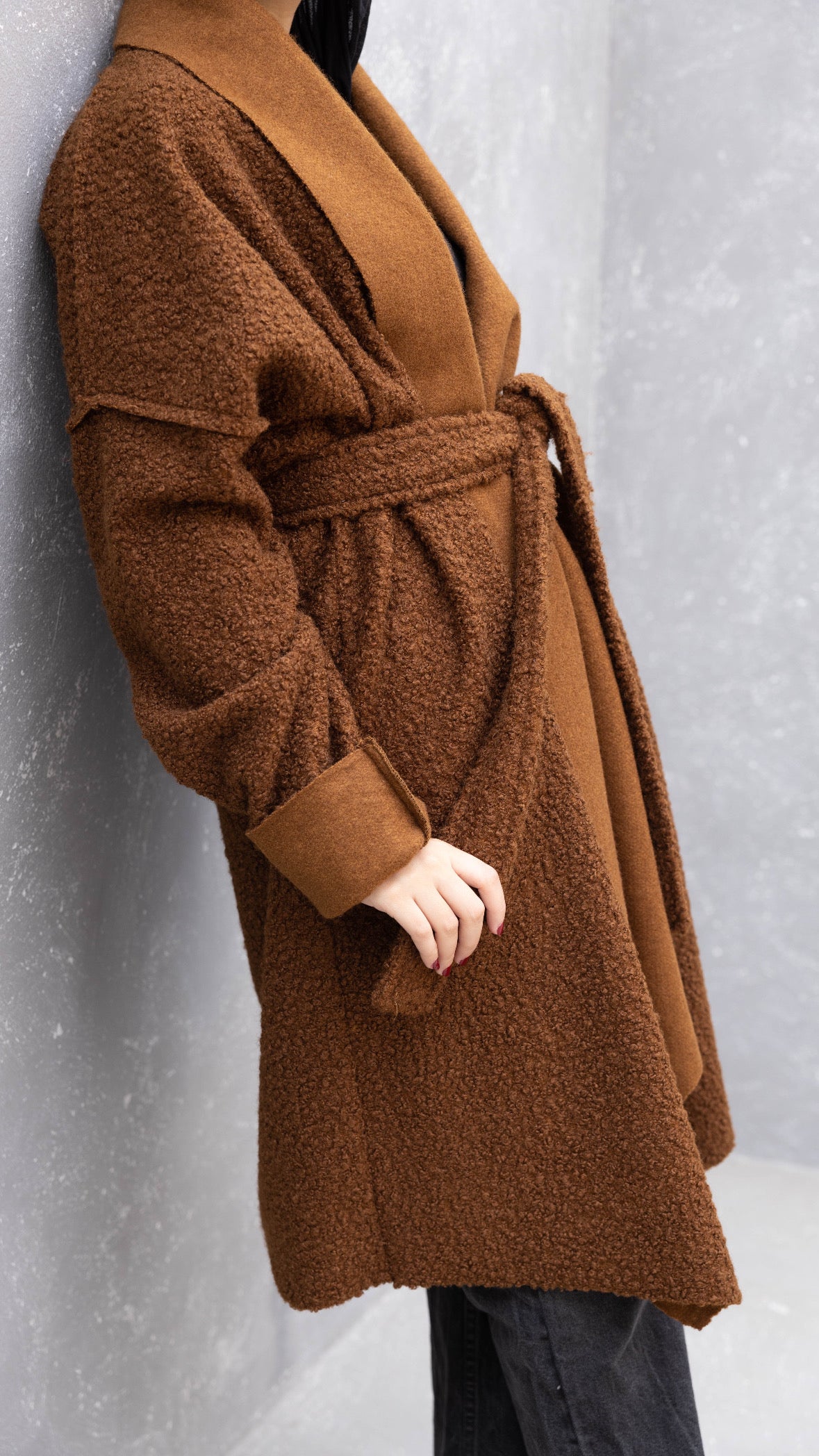 Cuddle up coat in Brown