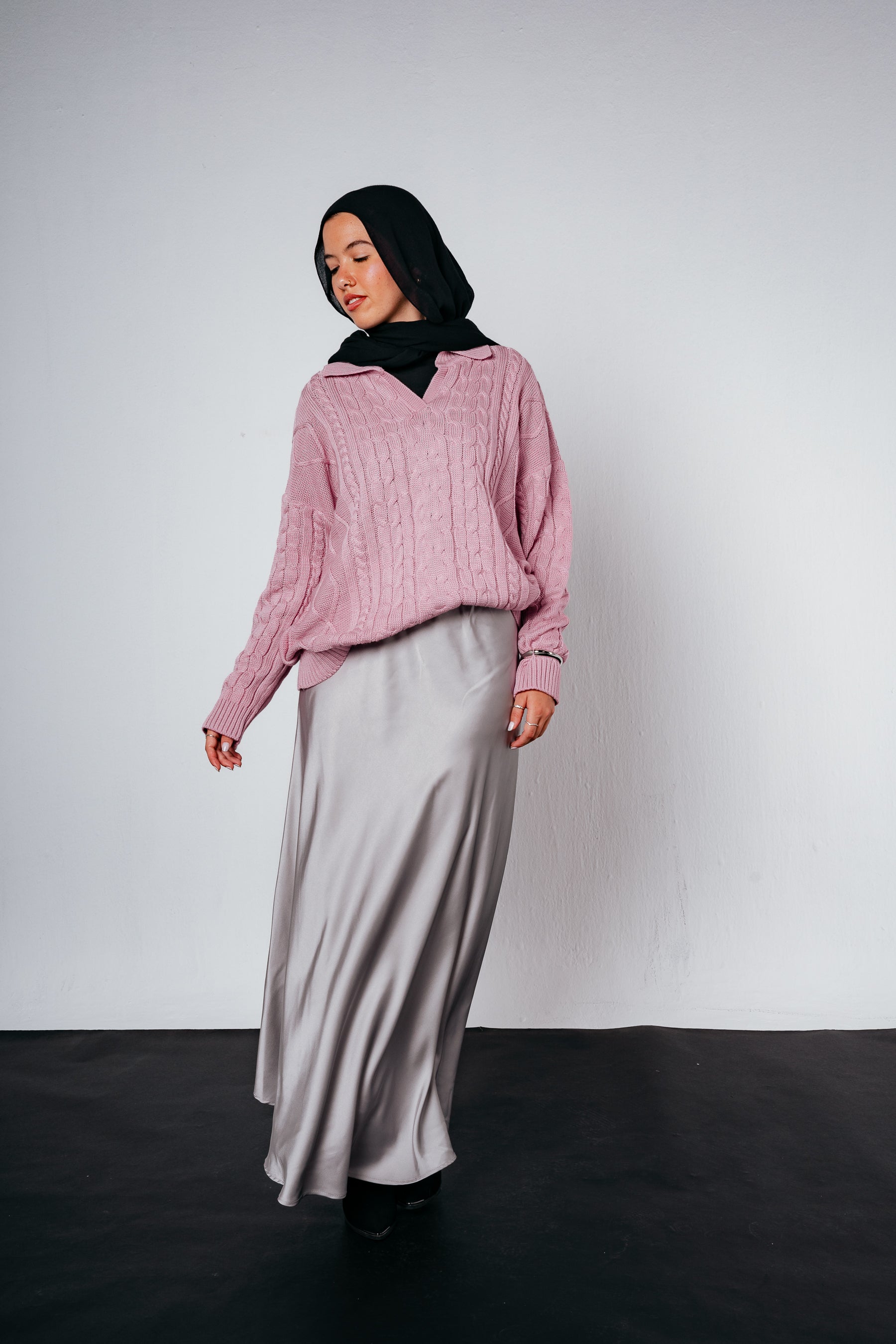 Knit Heaven Pullover in Rose