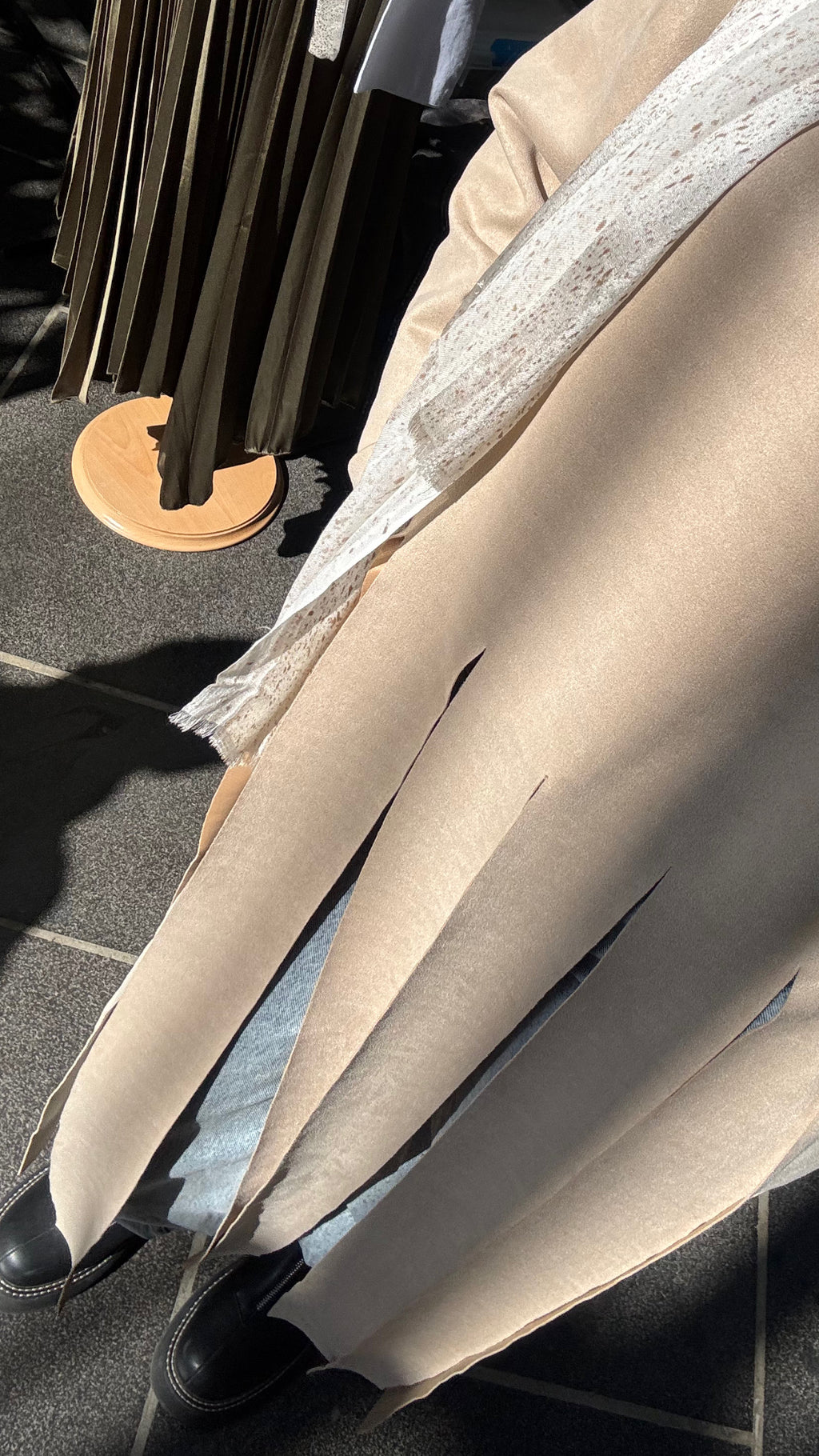 Fall in Fringes Top in Beige