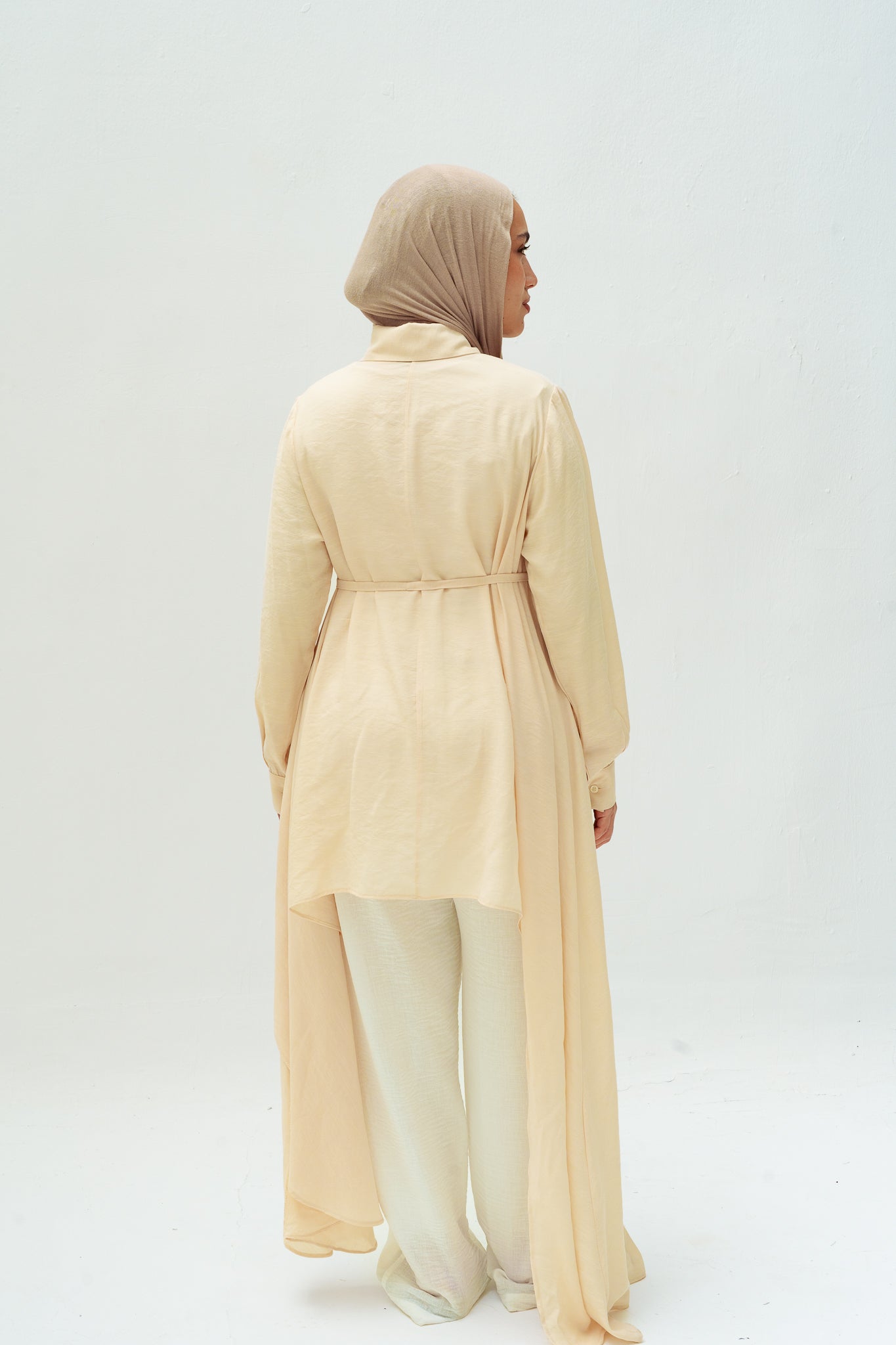 Draped Asymmetrical Top in Cream
