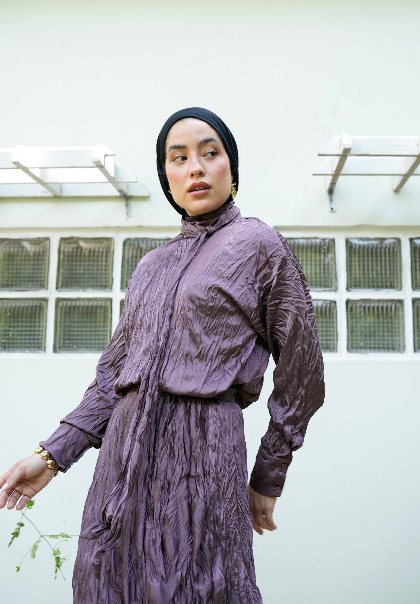 The Anne Top in Mauve Wine