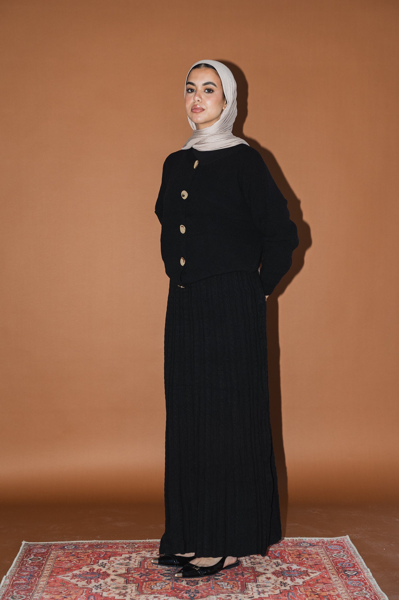 Soft Braids Skirt in Black