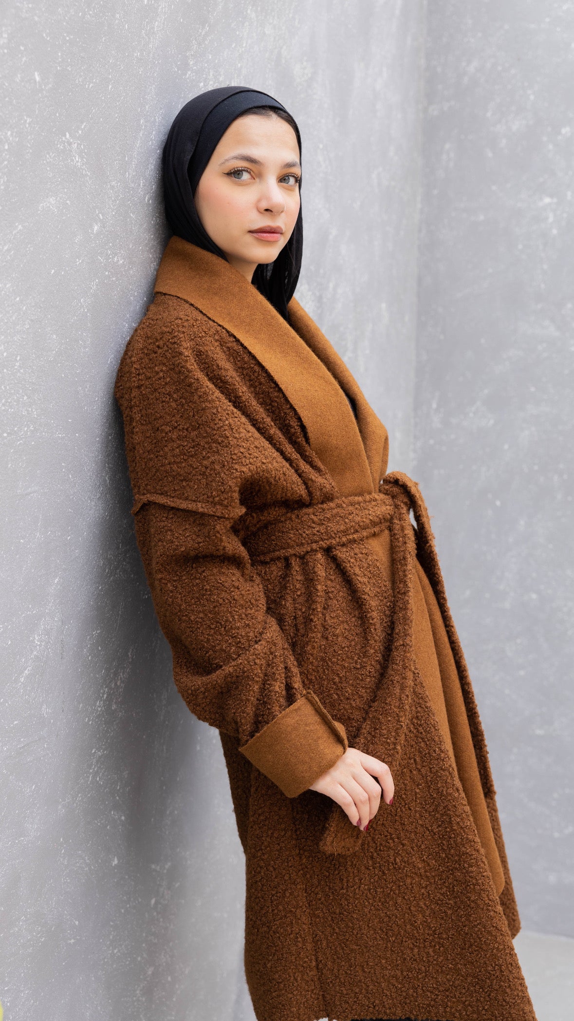 Cuddle up coat in Brown