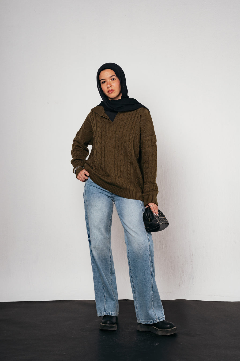 Knit Heaven Pullover in Olive