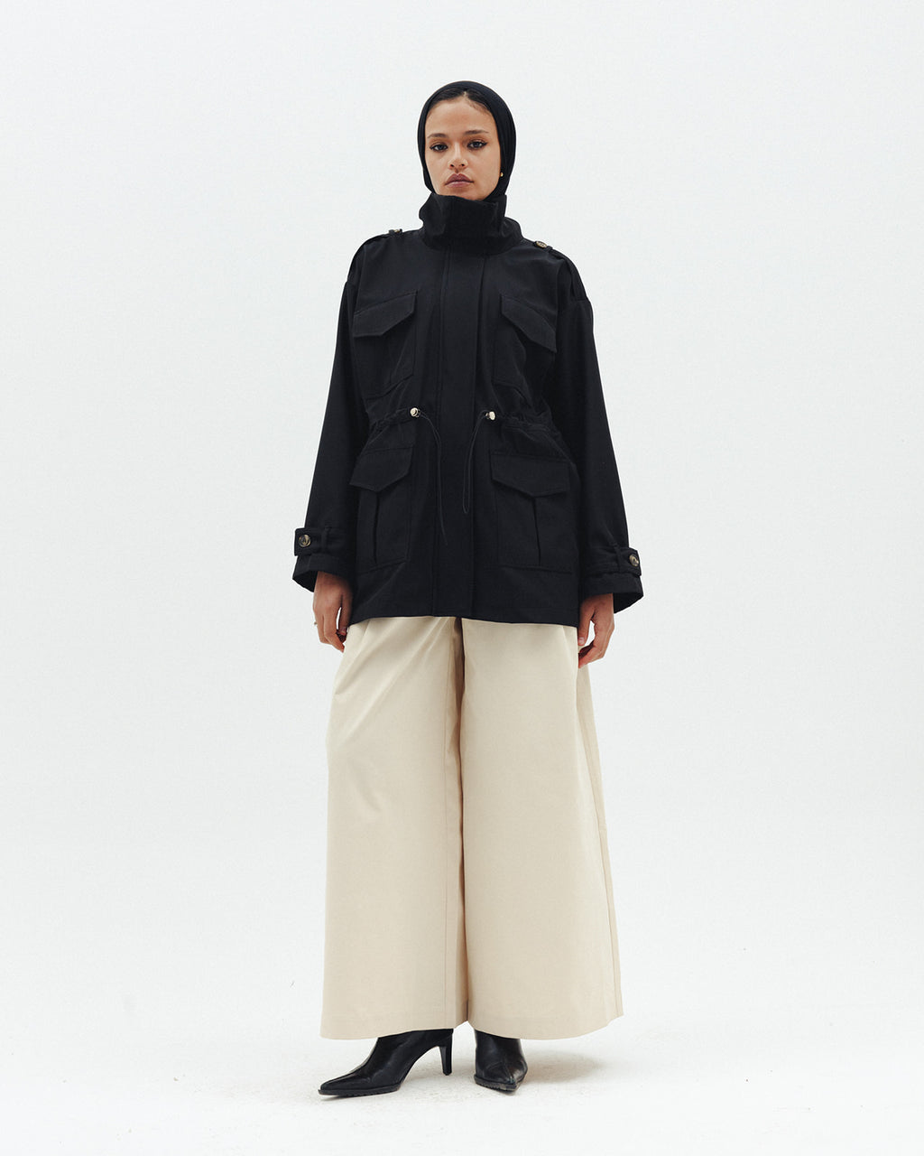 The Drawstring Jacket in Black