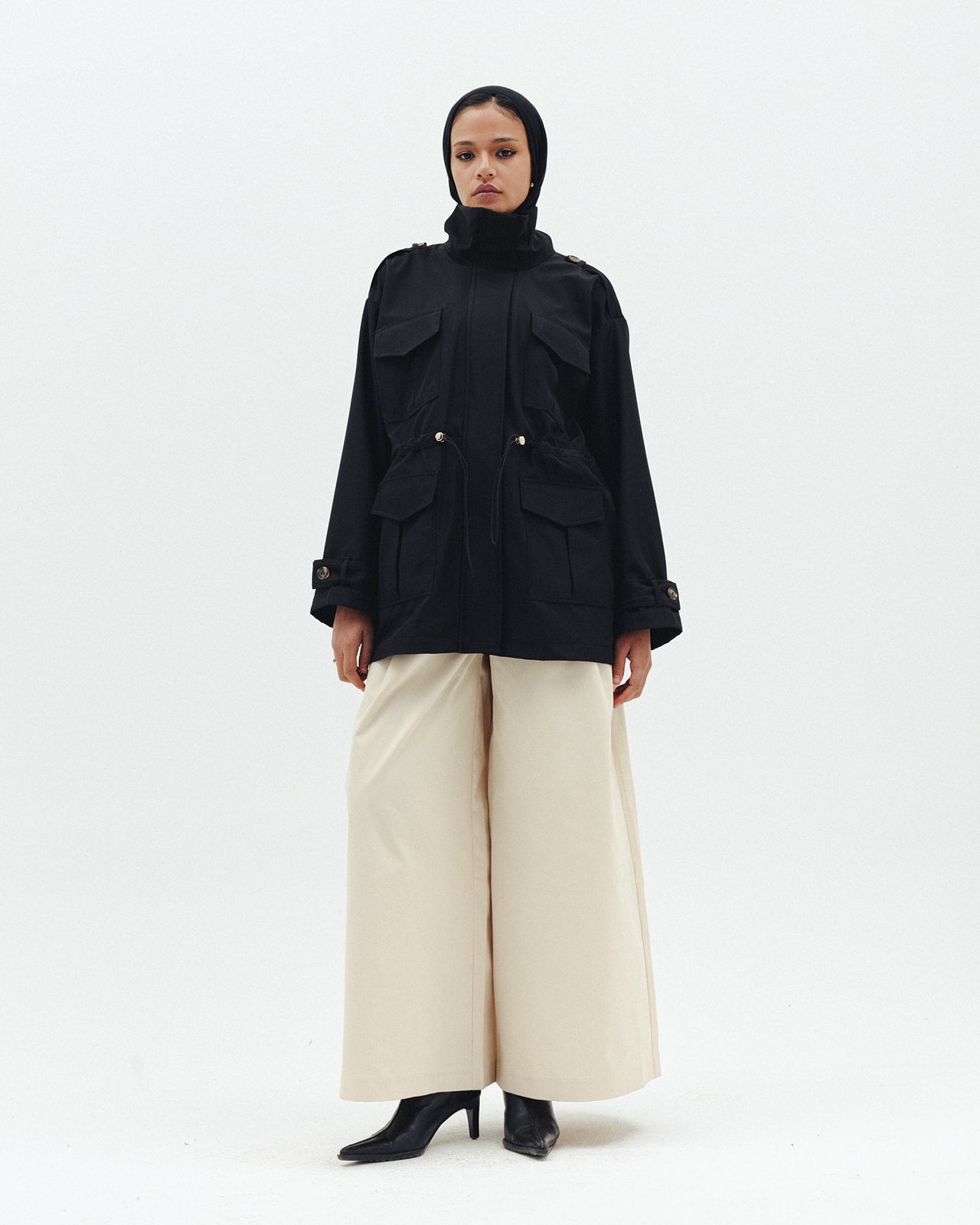 The Drawstring Jacket in Black