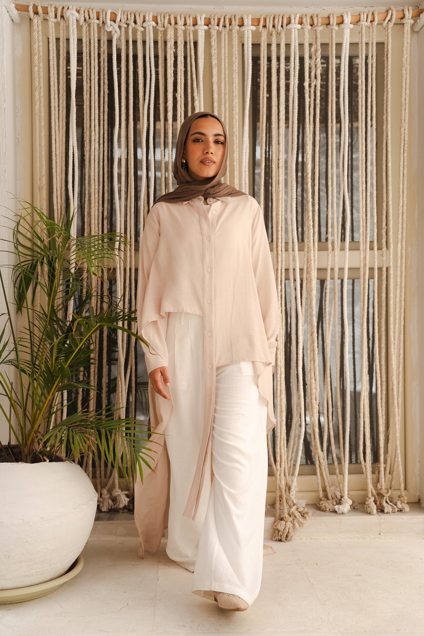 All Around Asymmetric Top in Beige