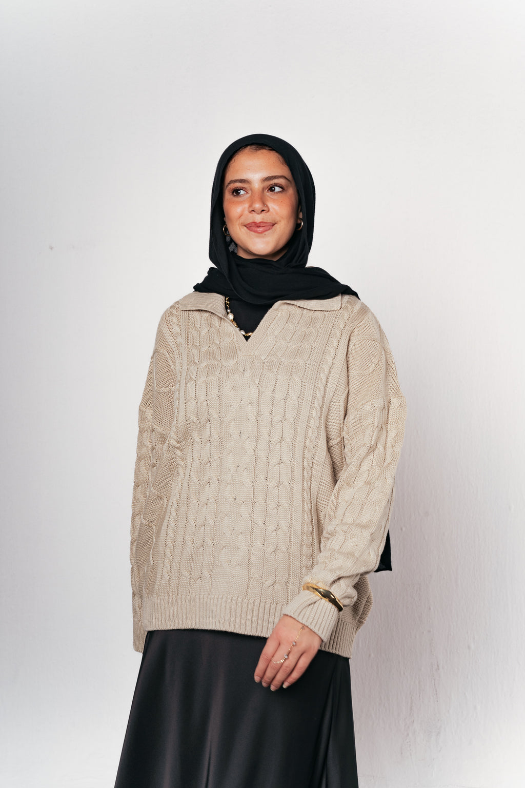 Knit Heaven Pullover in Beige