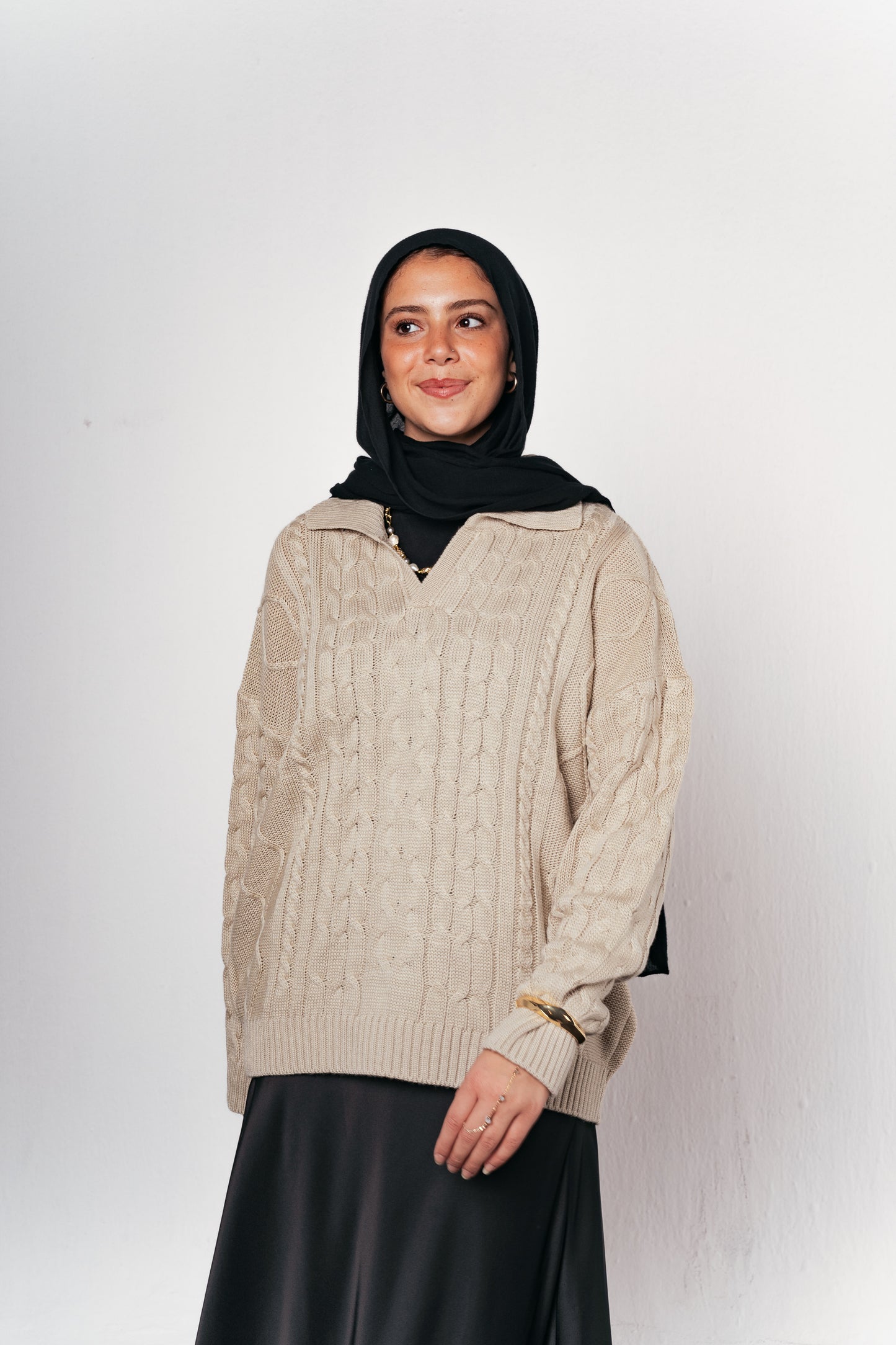 Knit Heaven Pullover in Beige