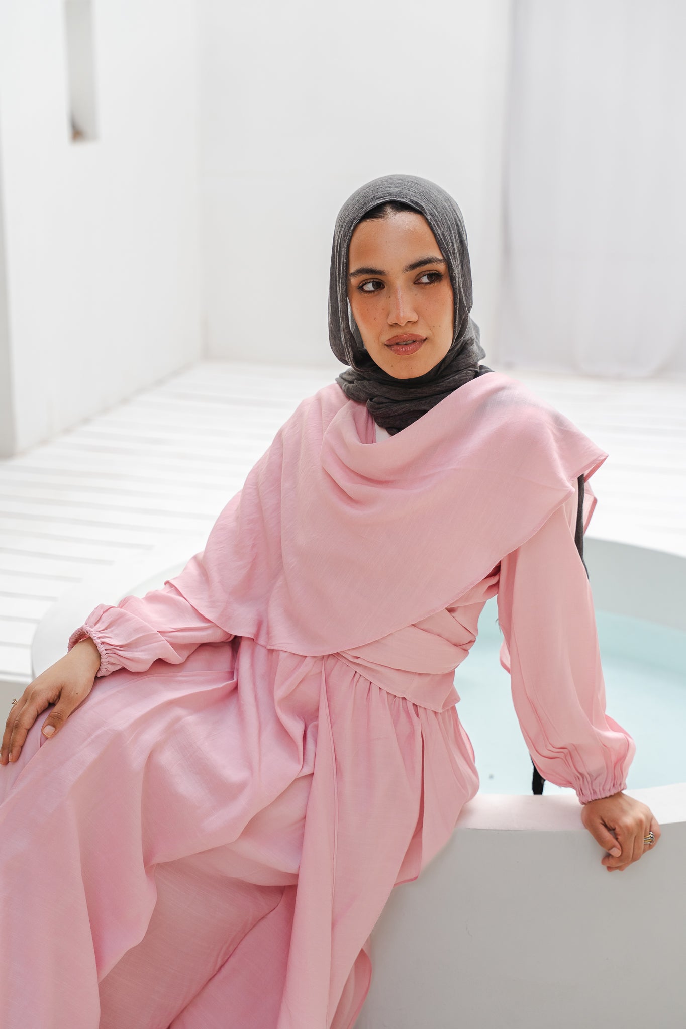 Salty Tie Top in Rose