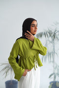 Short celine top in Dark lime