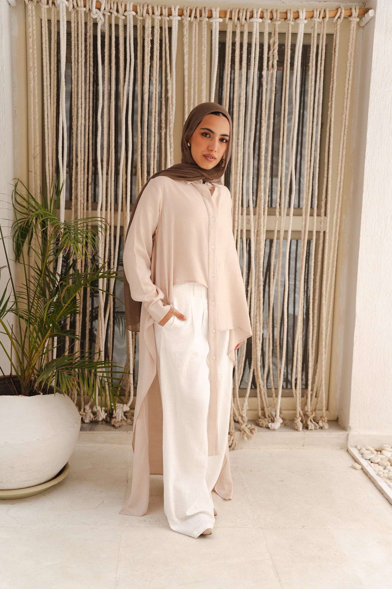 All Around Asymmetric Top in Beige