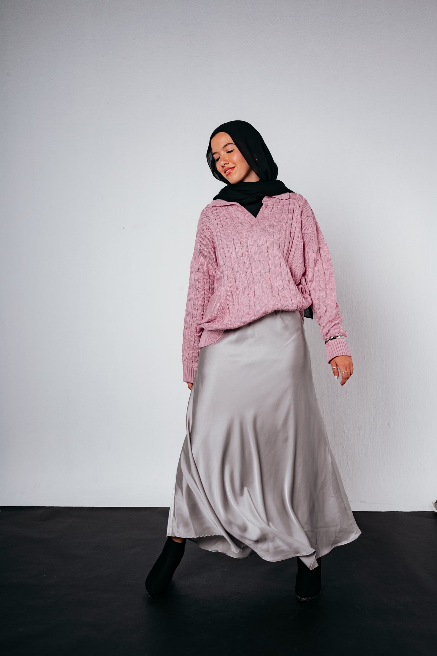 Knit Heaven Pullover in Rose