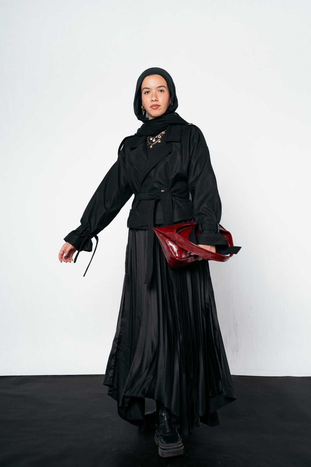 Ash Asymmetrical Skirt in Black