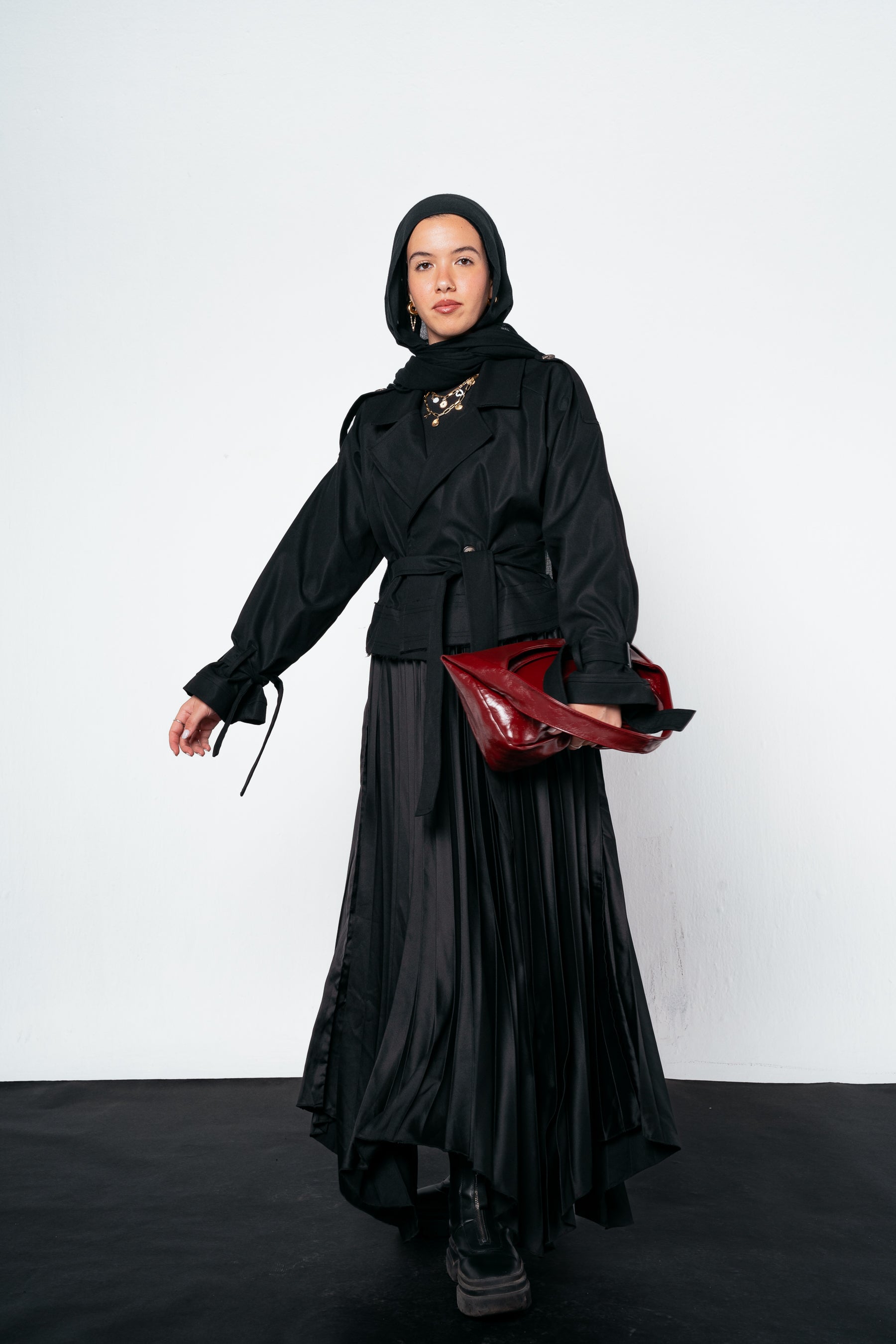 Ash Asymmetrical Skirt in Black