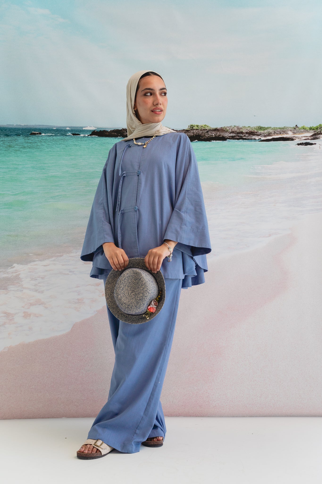 Golden Sands set in Denim blue