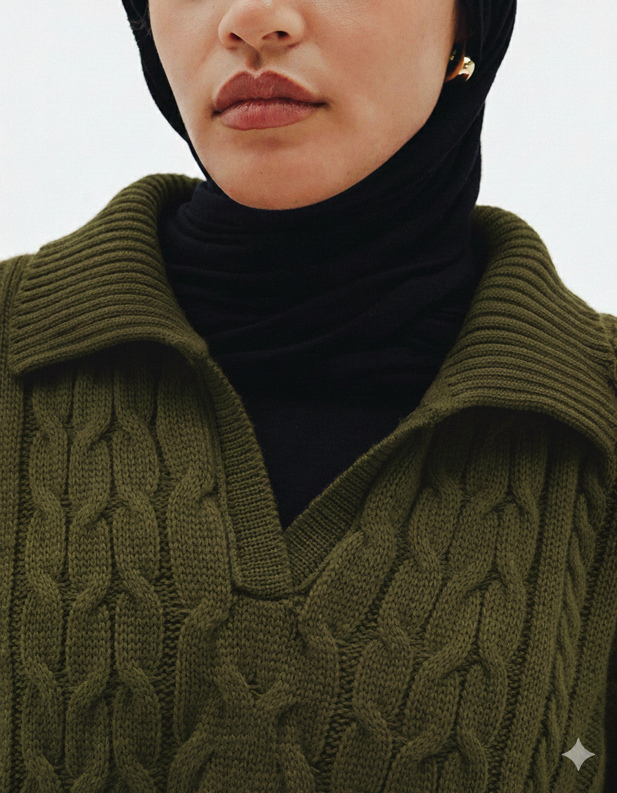 Knit Heaven Pullover in Olive