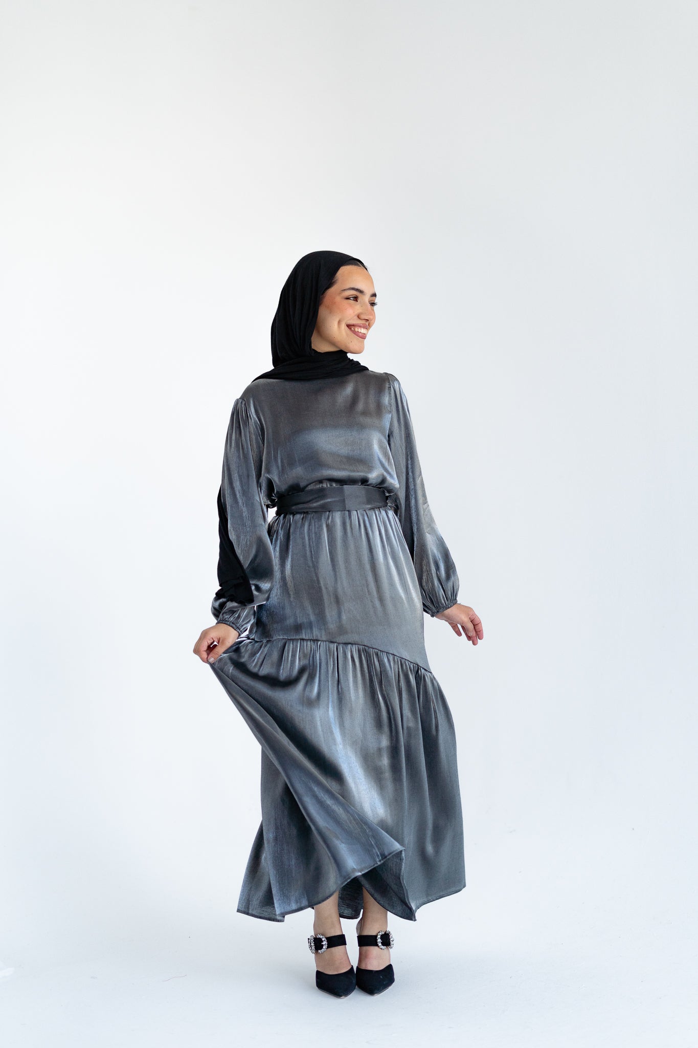 Isla Set in Metallic Silver