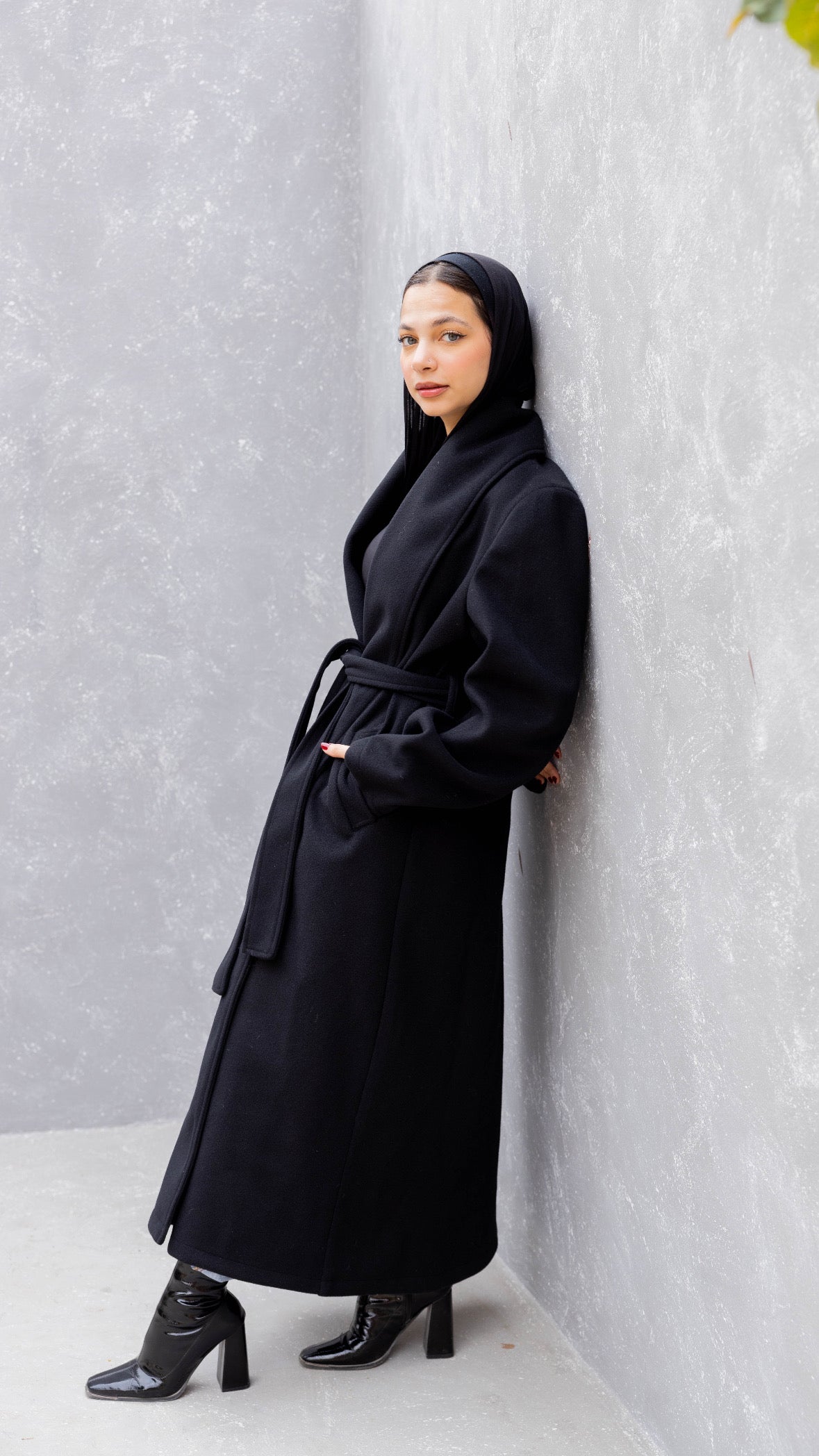 The Round Up Coat in Black