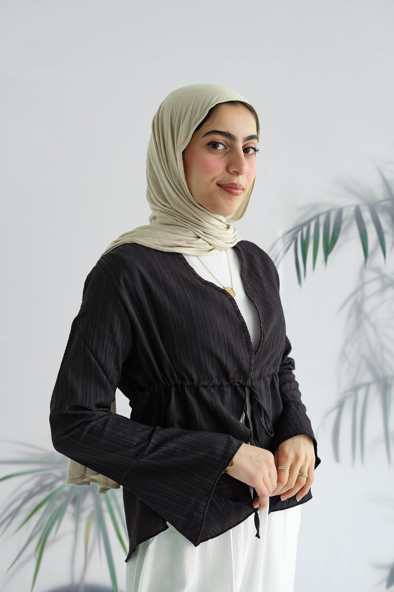 Short celine top in black