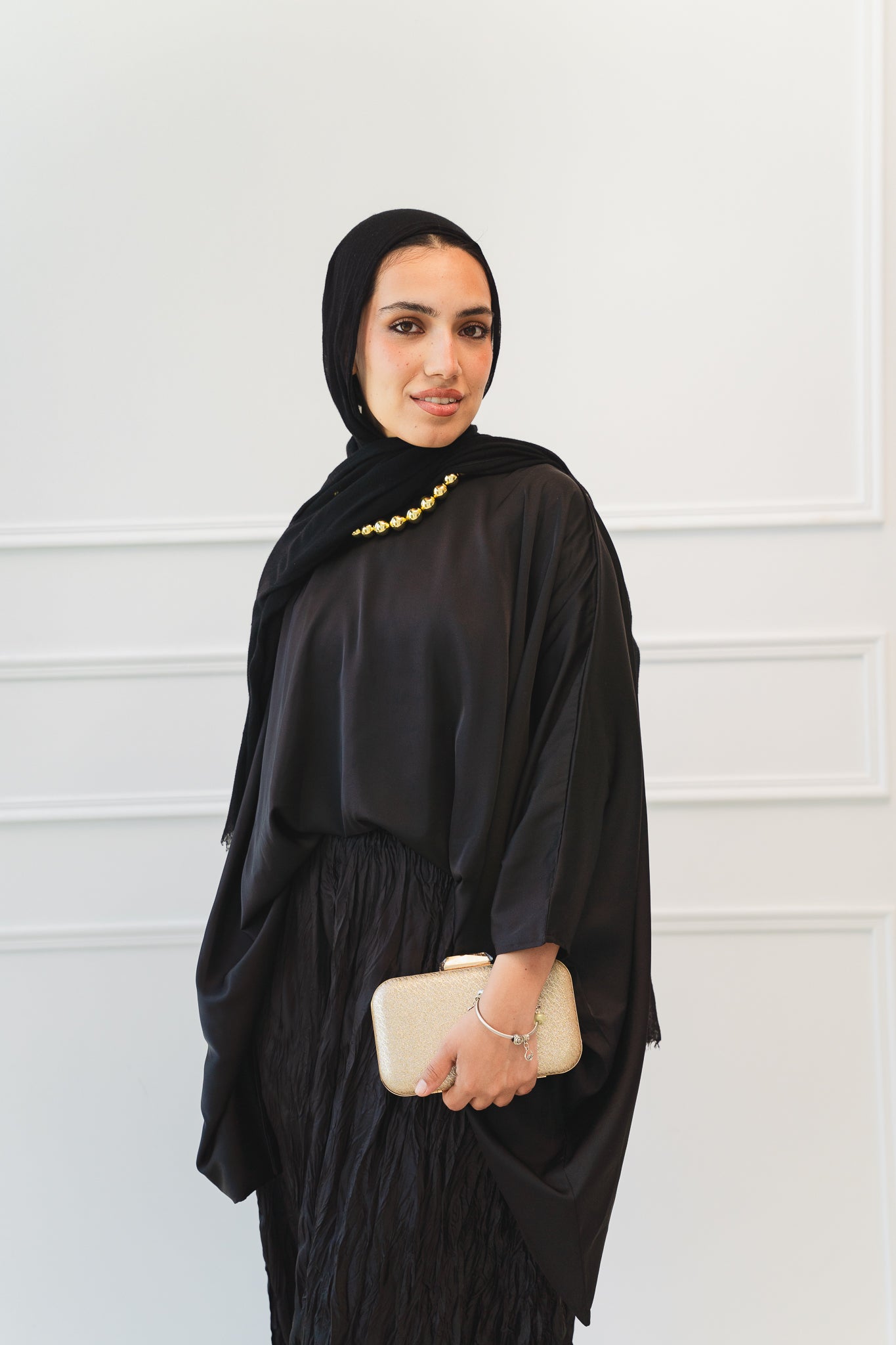 Anne Crushed skirt in Black