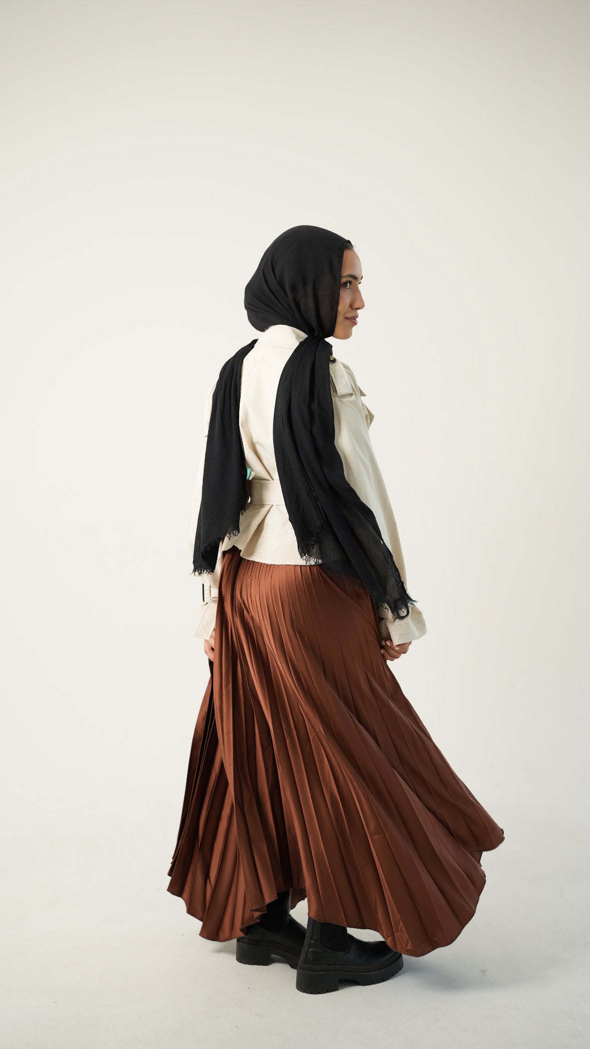 Ash skirt in Brown