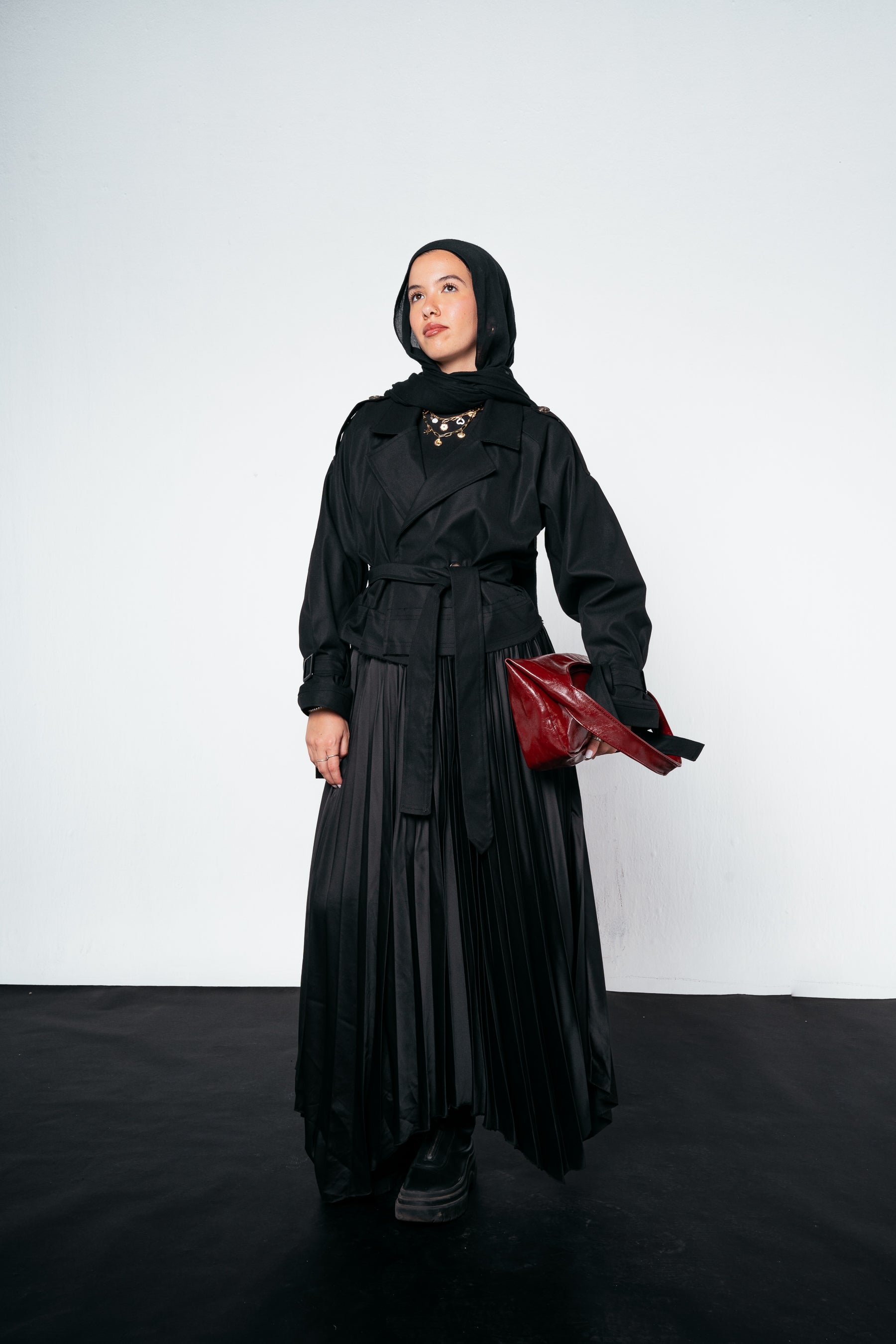 Ash Asymmetrical Skirt in Black