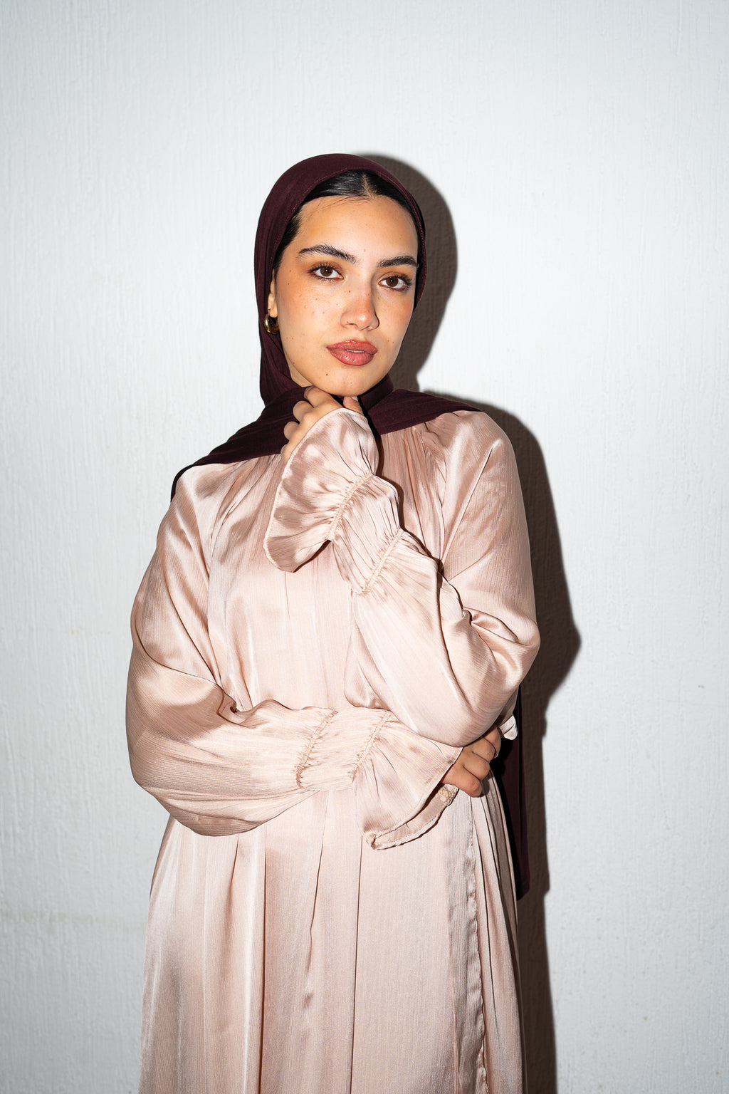 Lily dress in Rose tan