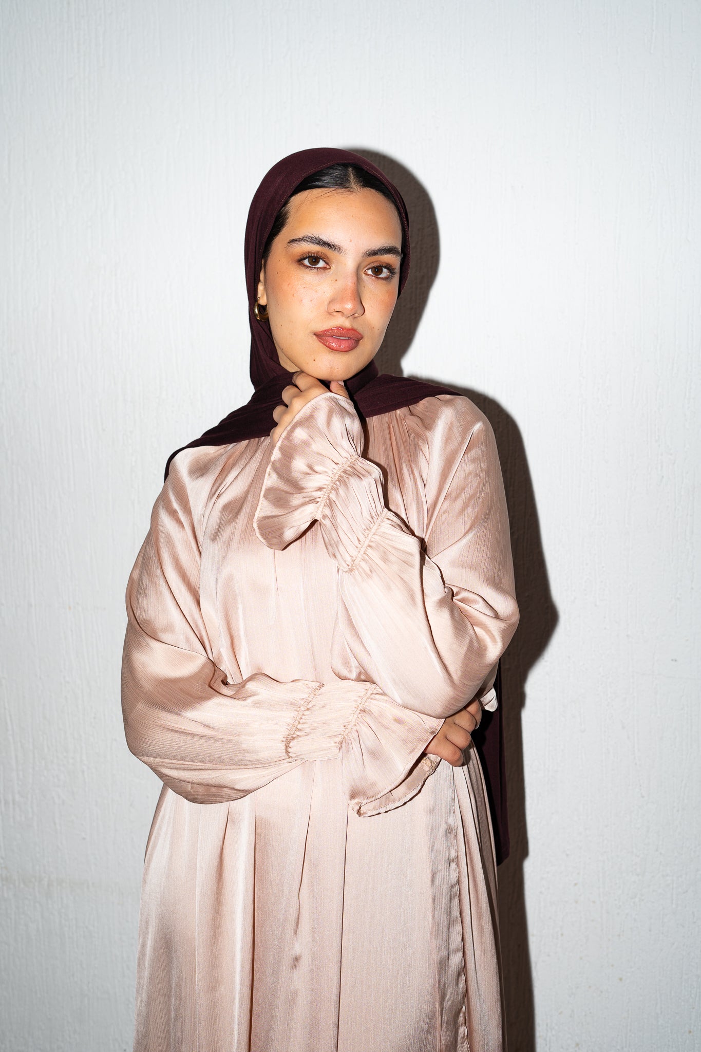 Lily dress in Rose tan