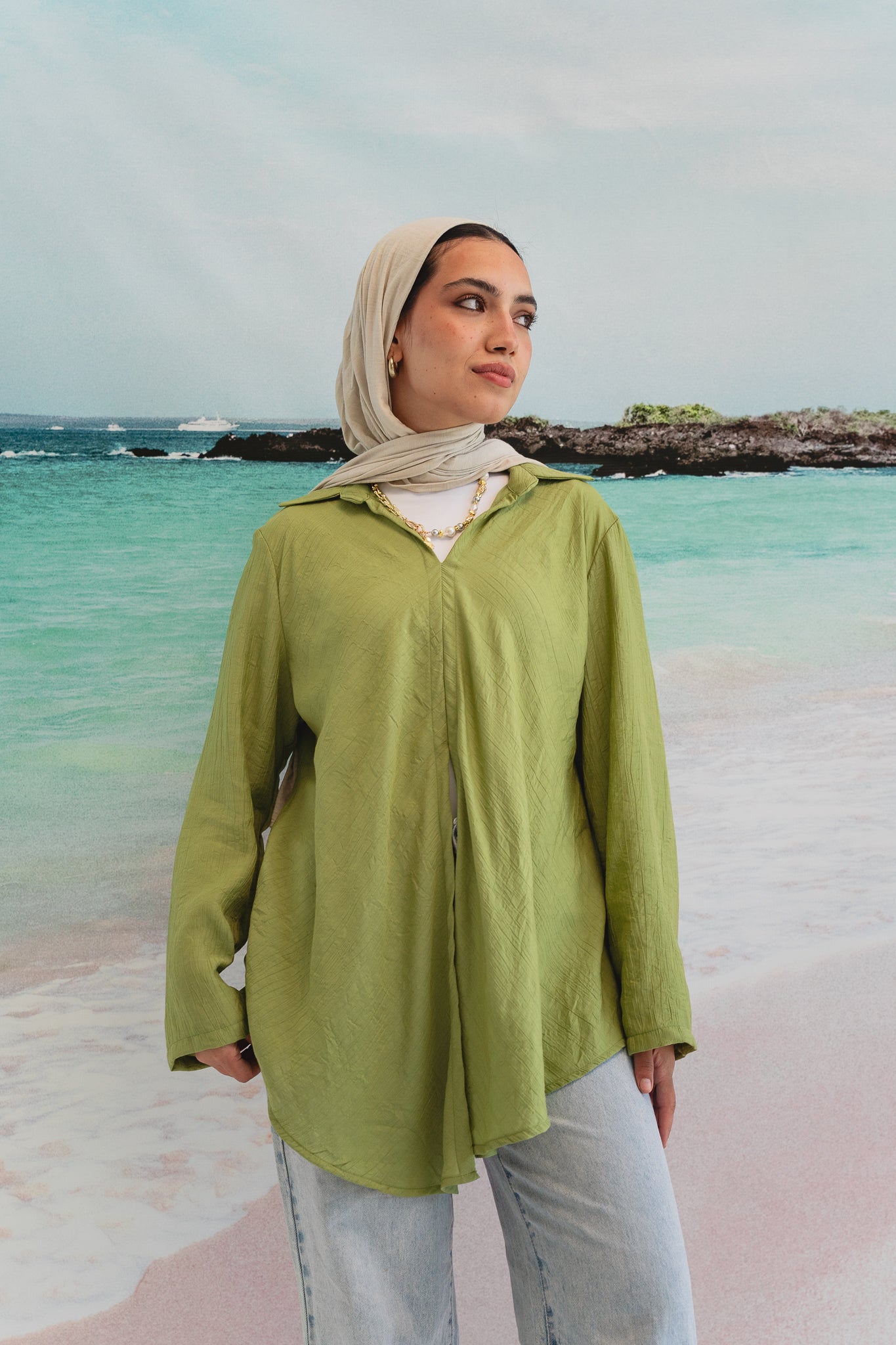 Sea breeze shirt in Pistachio
