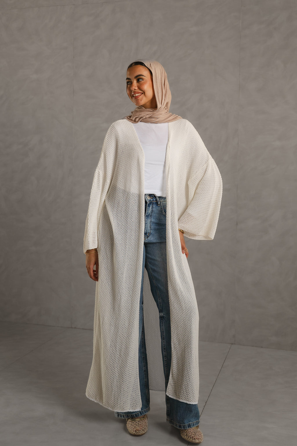 Cloud Crochet Long Cardigan