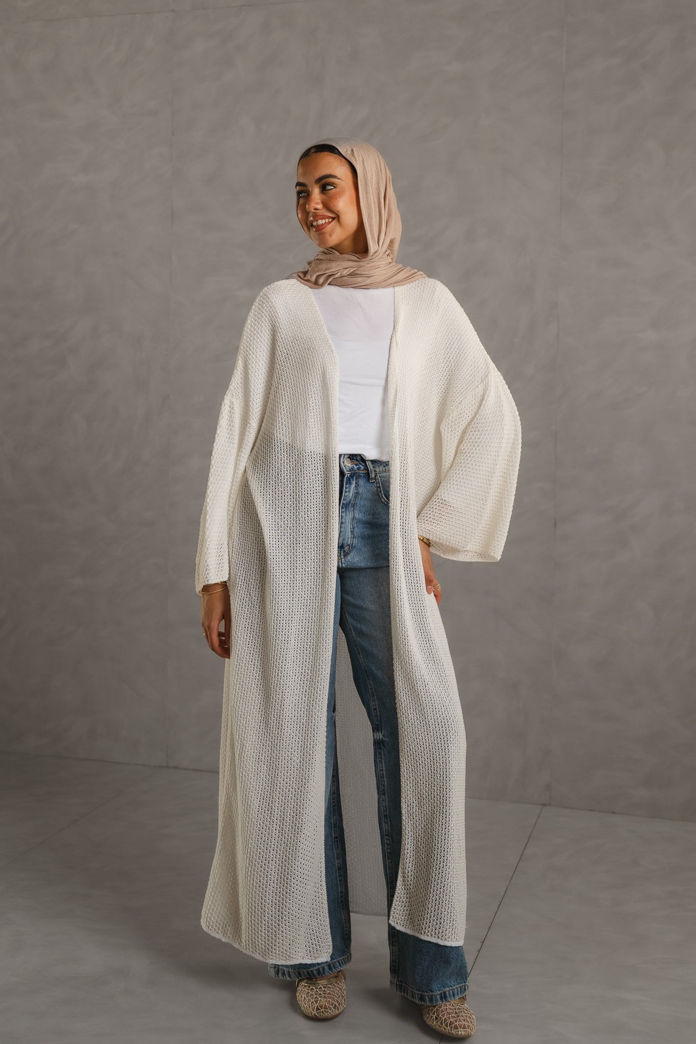 Cloud Crochet Long Cardigan