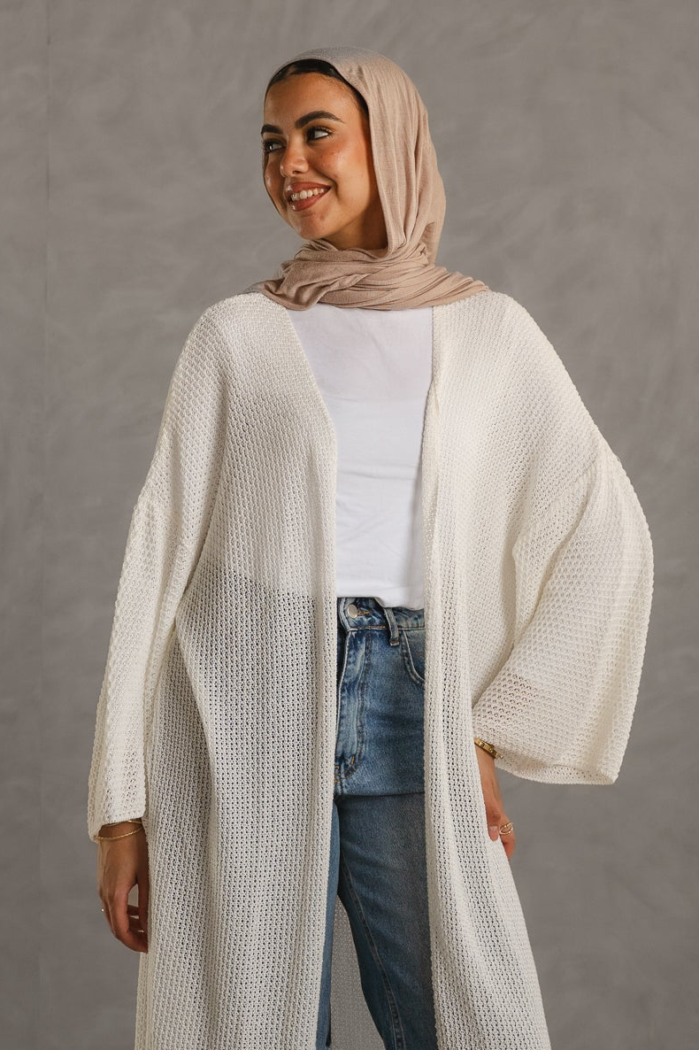 Cloud Crochet Long Cardigan
