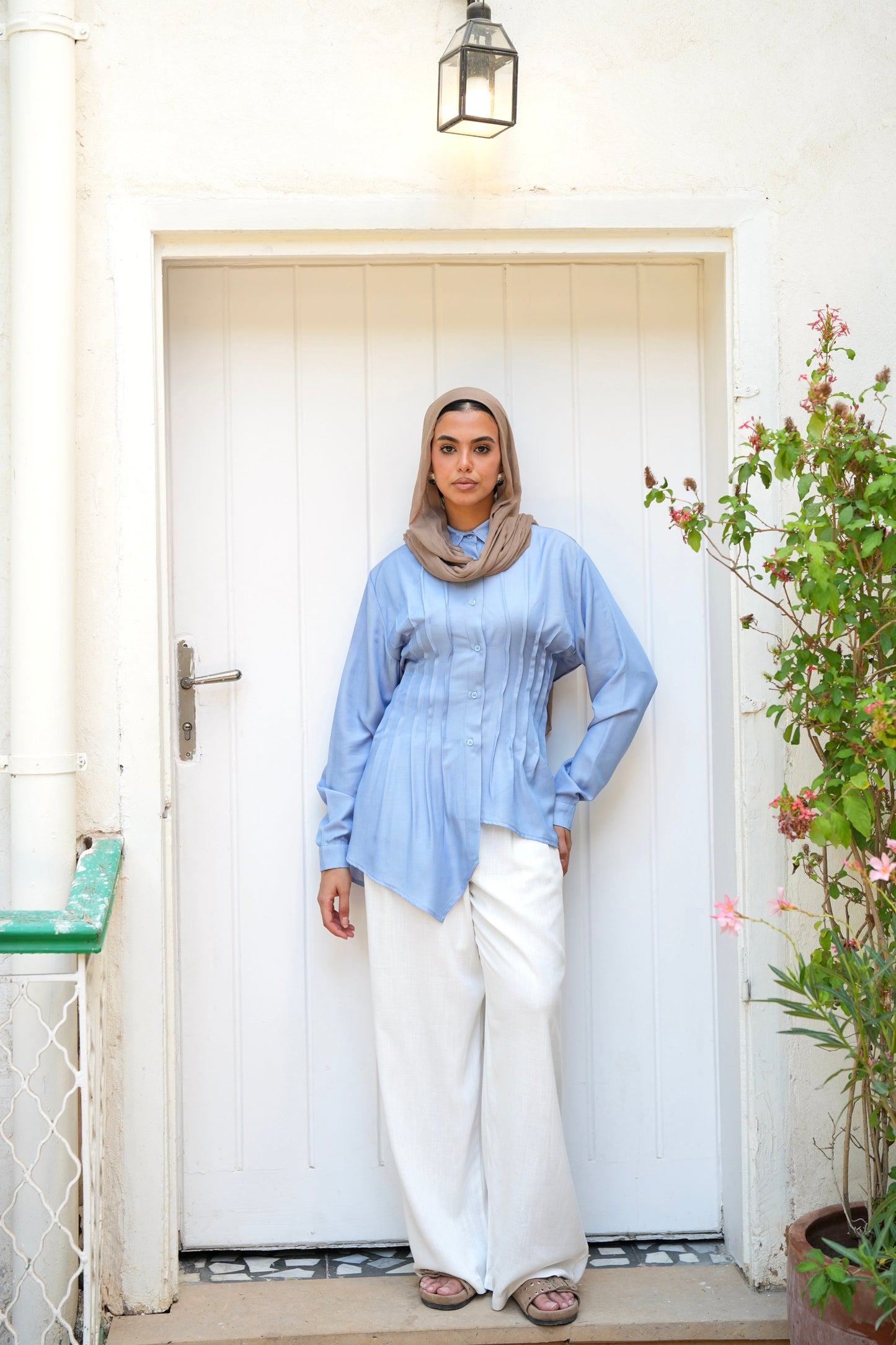 Dreamy Folds Shirt in Sky Blue