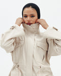 The Drawstring Jacket in Beige