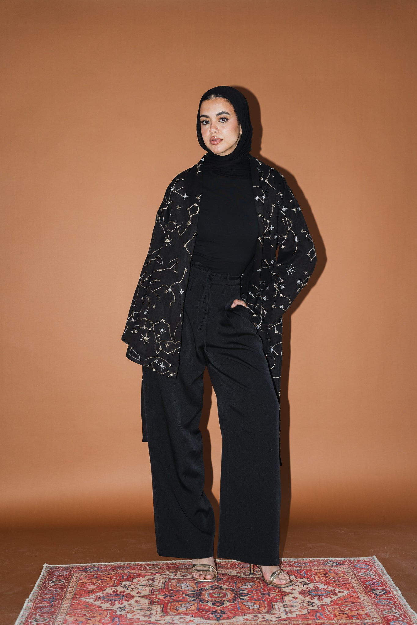 Celestial Embroidery Jacket in Black - LIMITED EDITION