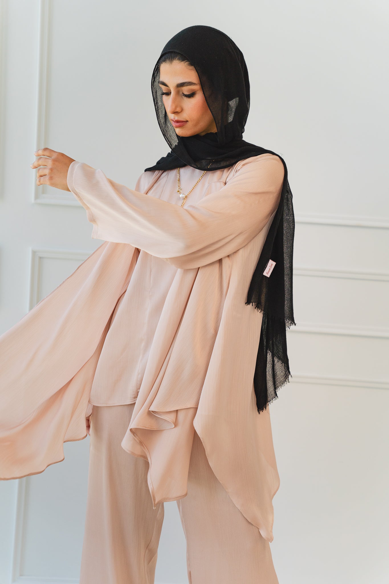 Luxe Drapped Set in Champagne
