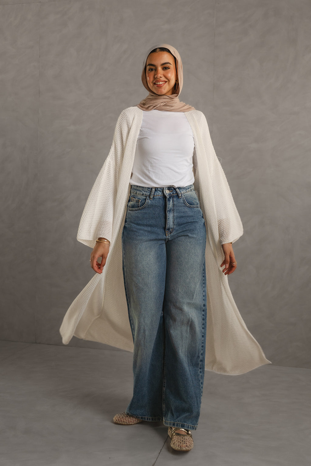 Cloud Crochet Long Cardigan