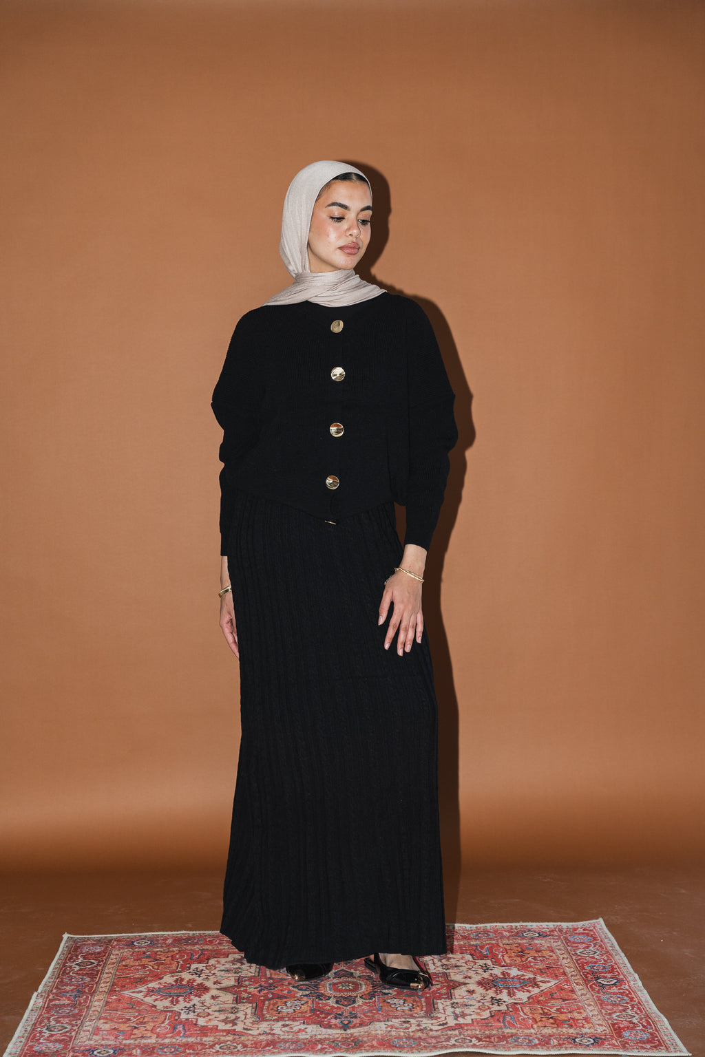 Soft Braids Skirt in Black