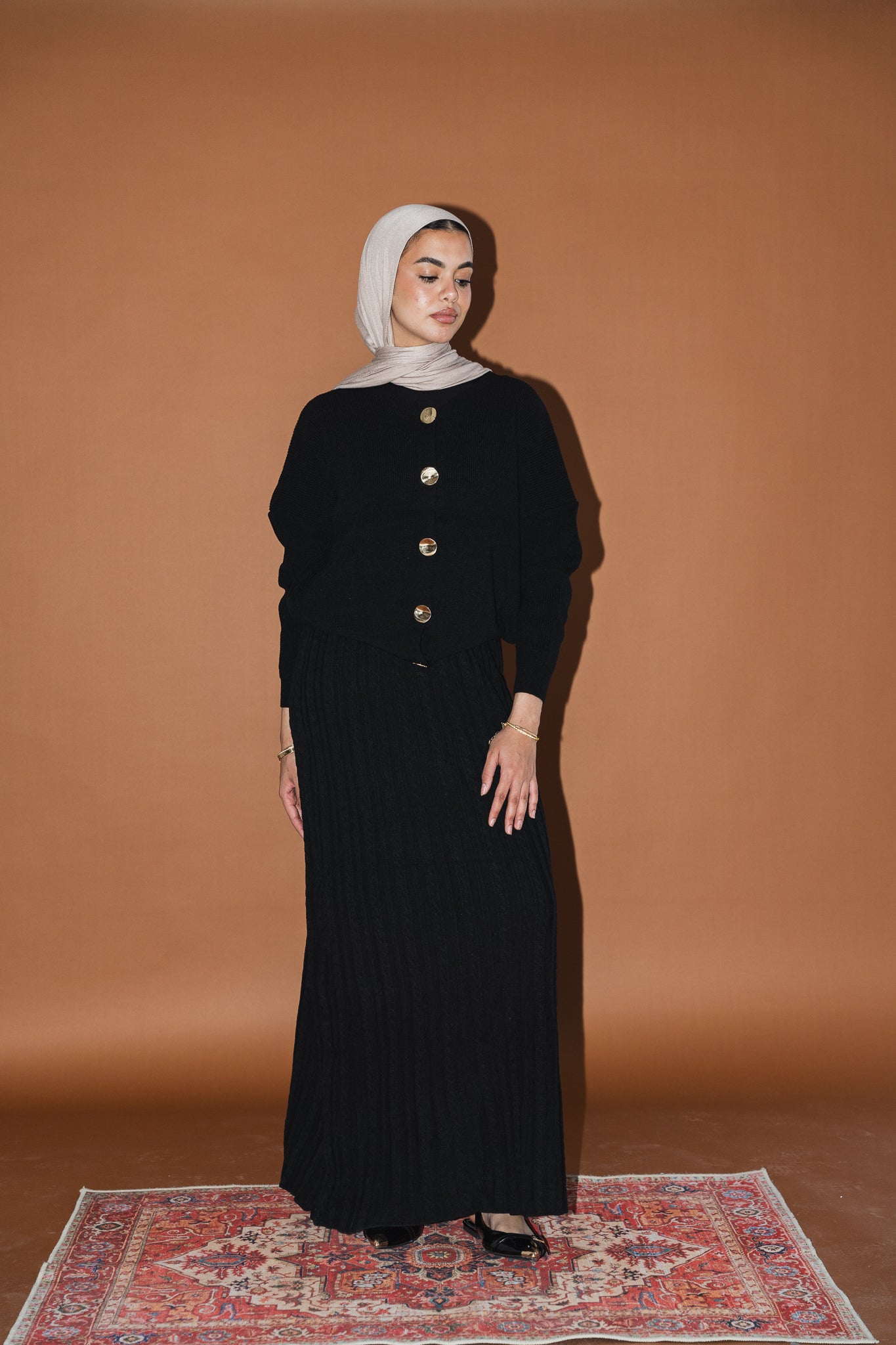 Soft Braids Skirt in Black