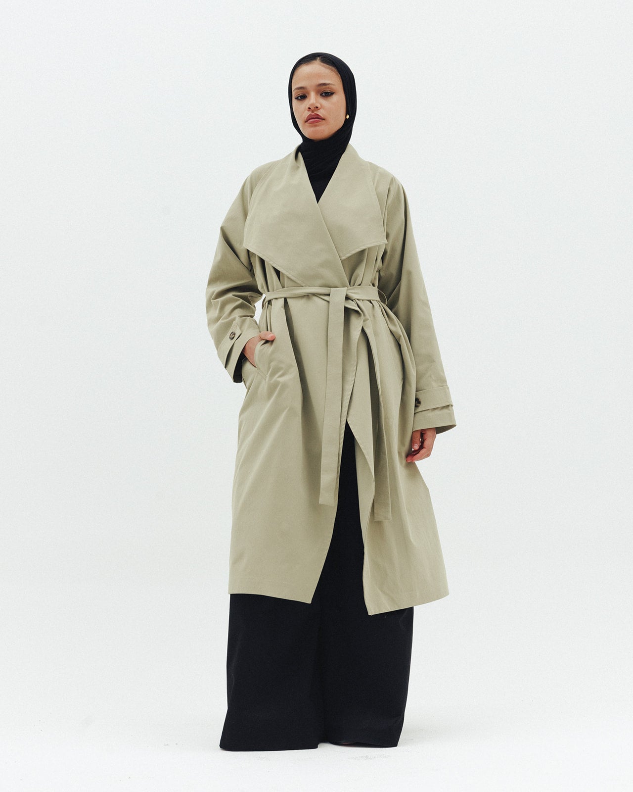 The Timeless Trench Coat in Light Olive