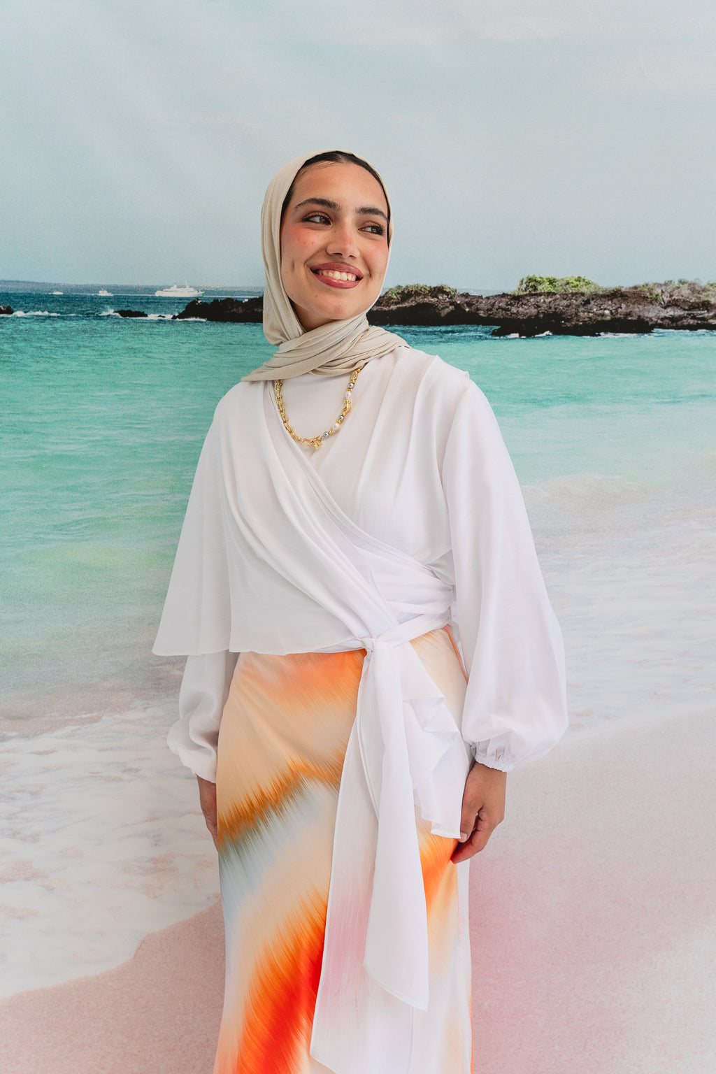 Salty Tie Top in White