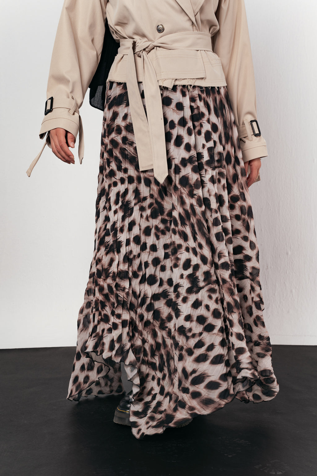 Dusky Dots Crushed Skirt