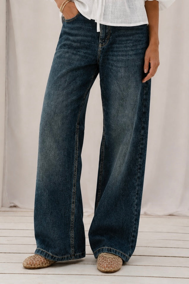 Daily Fit Denim Pants in Dark Blue
