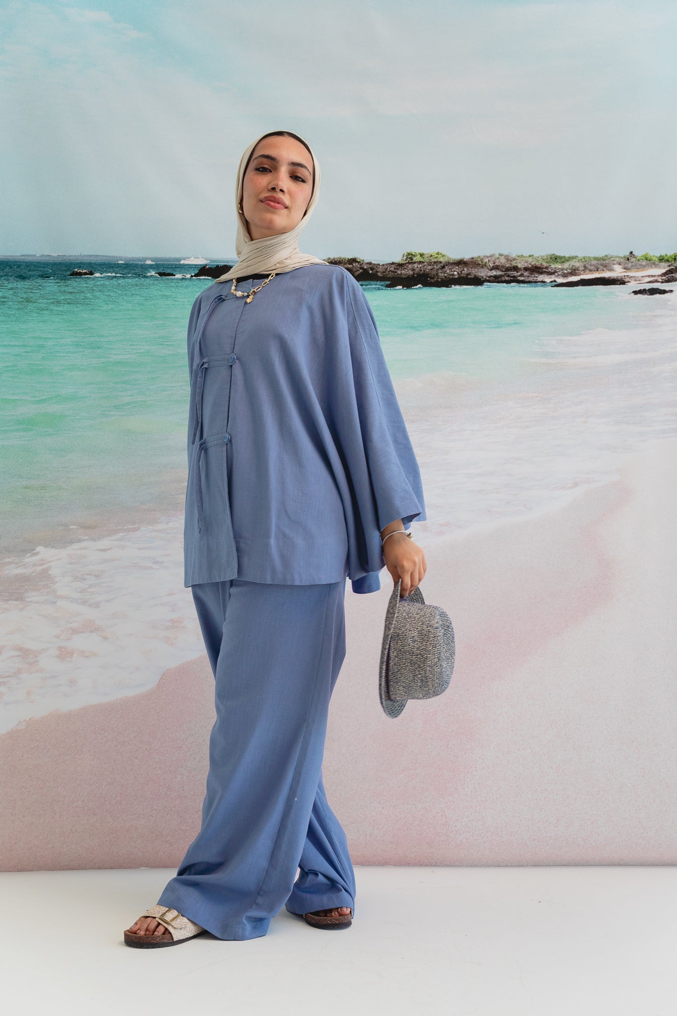 Golden Sands set in Denim blue