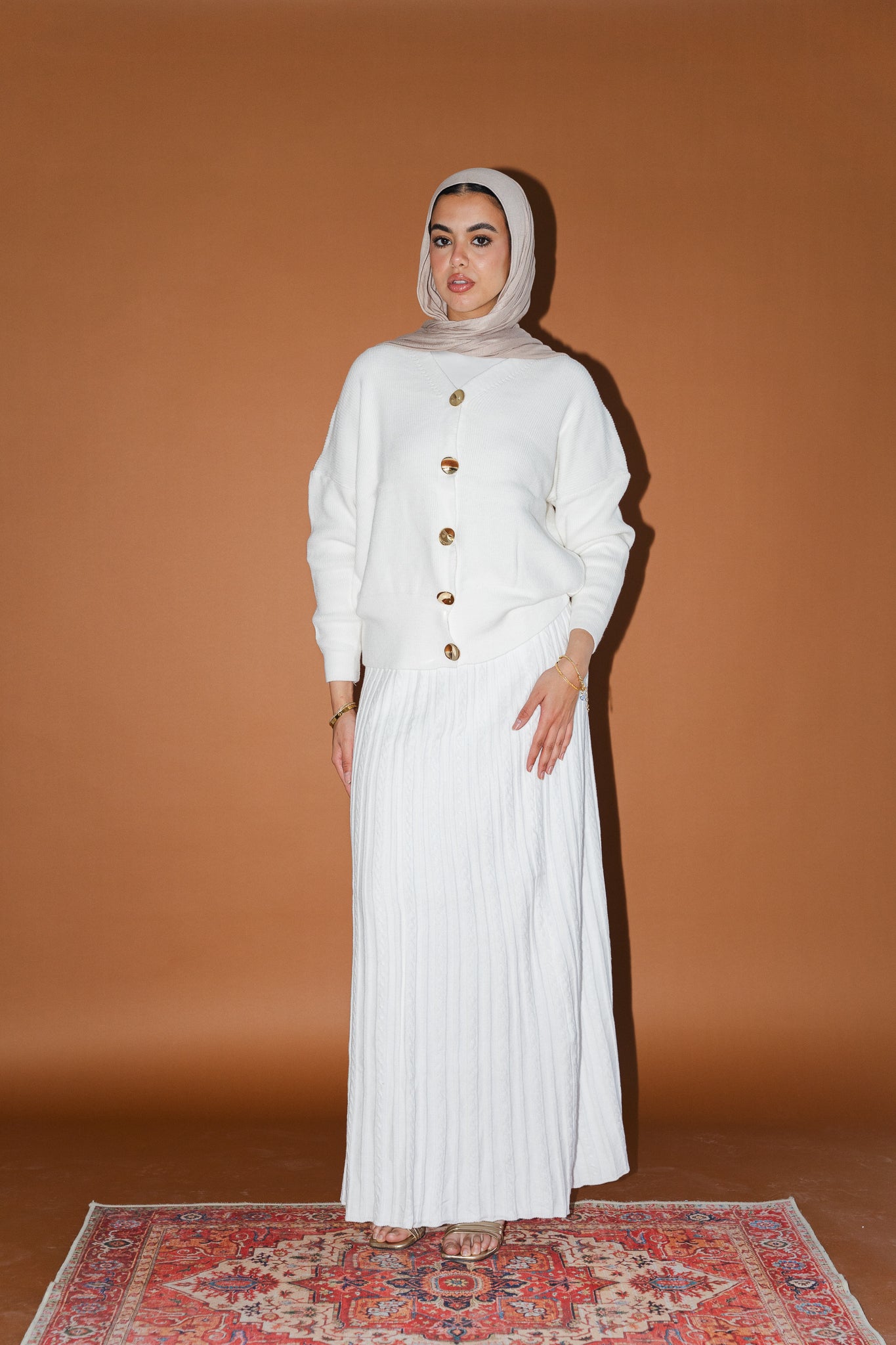 Soft Braids Skirt in White