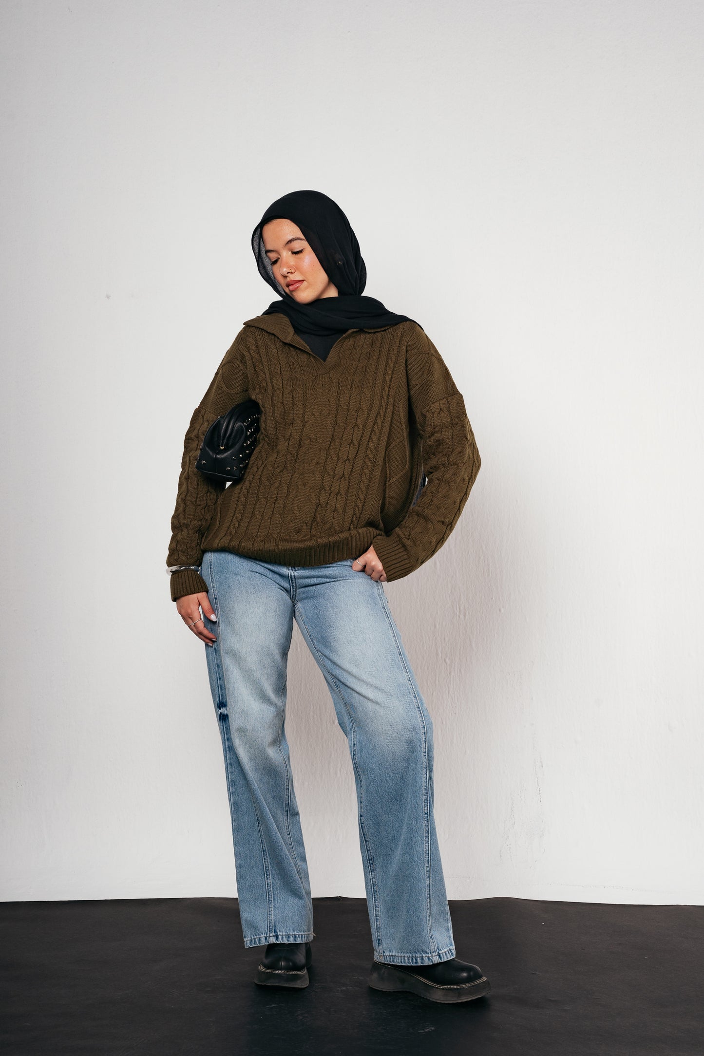 Knit Heaven Pullover in Olive