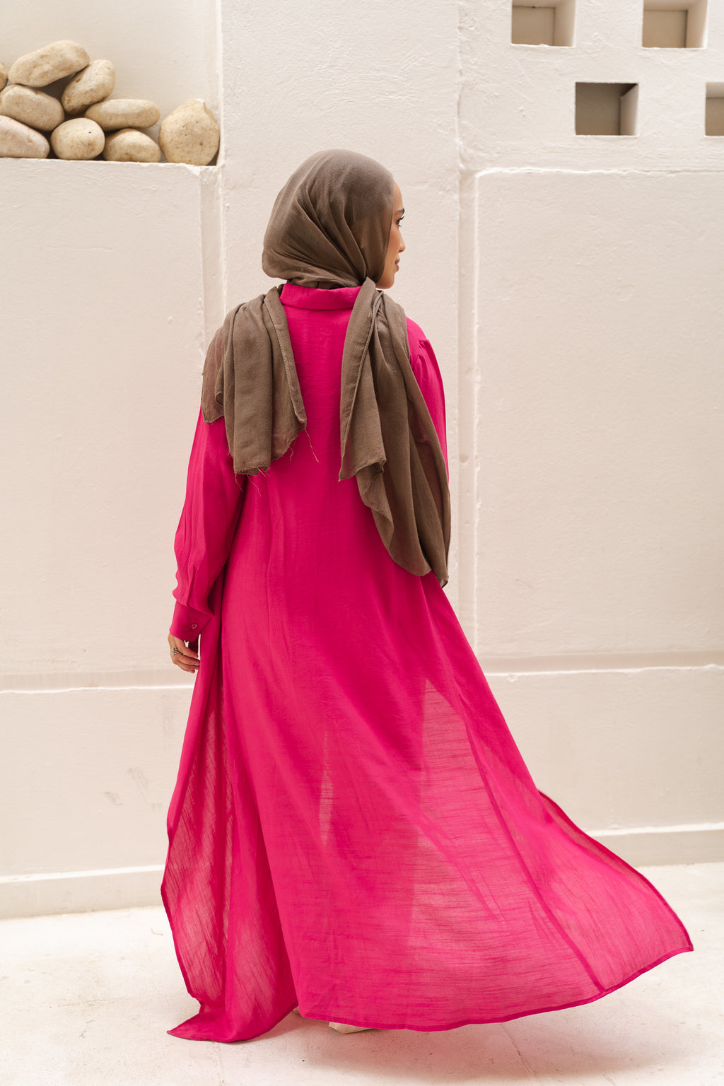 All Around Asymmetric Top in Hot Pink