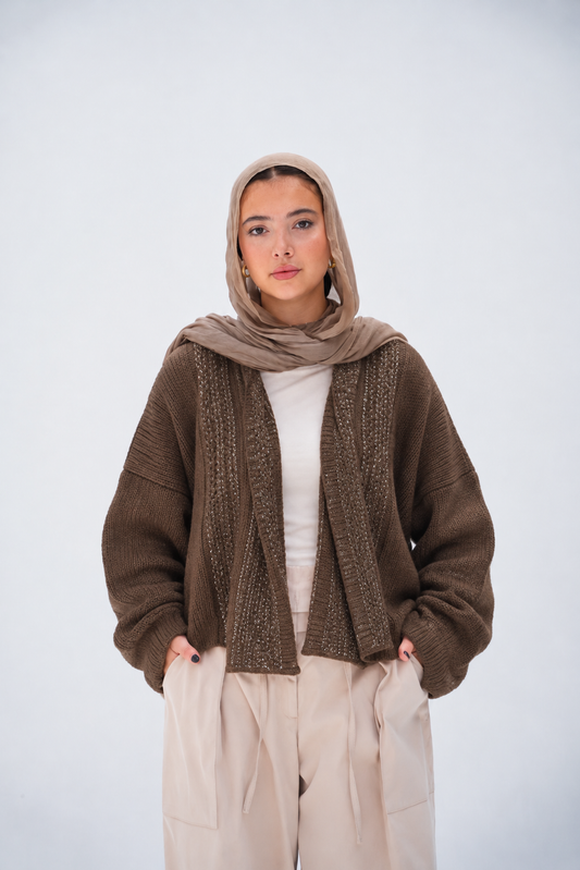 Forever Yours Cardigan in Brown